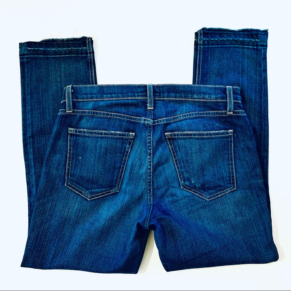 SOLD ❌ Current/Elliott Straight Crop Release Hem Jean 27 - Picture 6 of 9
